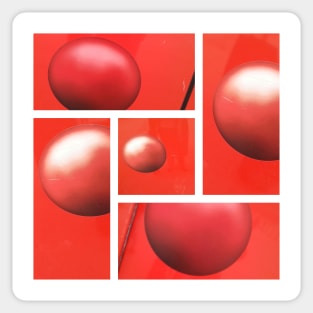 FIVE SHINY RED BUTTONS Sticker